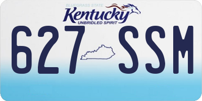 KY license plate 627SSM