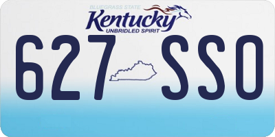 KY license plate 627SSO