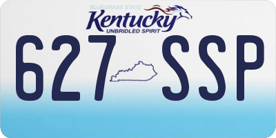 KY license plate 627SSP
