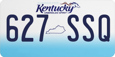 KY license plate 627SSQ