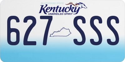 KY license plate 627SSS