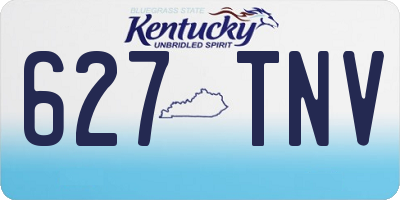 KY license plate 627TNV