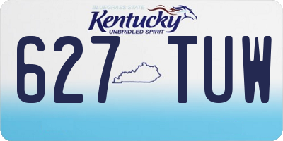 KY license plate 627TUW