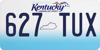 KY license plate 627TUX