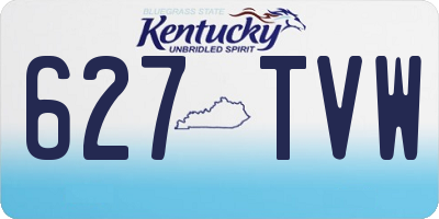 KY license plate 627TVW
