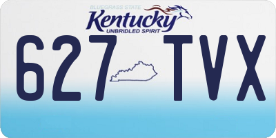 KY license plate 627TVX