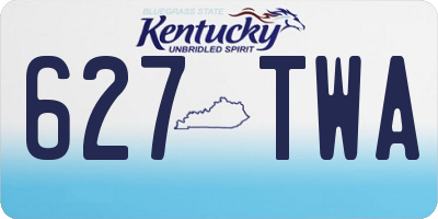 KY license plate 627TWA