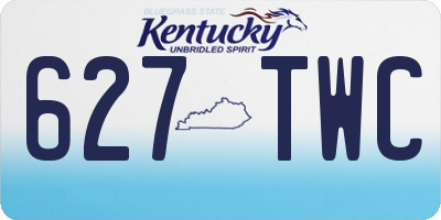 KY license plate 627TWC