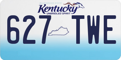 KY license plate 627TWE