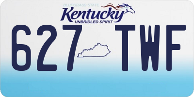 KY license plate 627TWF