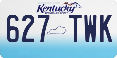 KY license plate 627TWK
