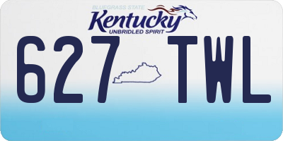 KY license plate 627TWL
