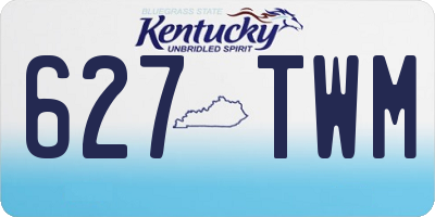 KY license plate 627TWM