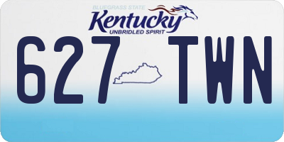 KY license plate 627TWN