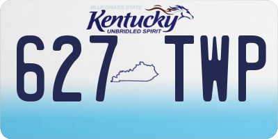 KY license plate 627TWP