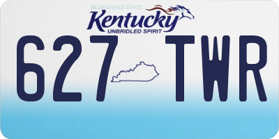 KY license plate 627TWR