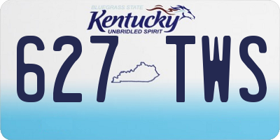 KY license plate 627TWS
