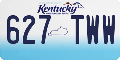KY license plate 627TWW