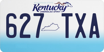 KY license plate 627TXA