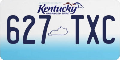 KY license plate 627TXC