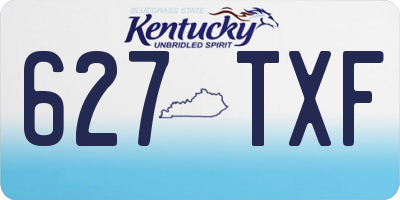 KY license plate 627TXF