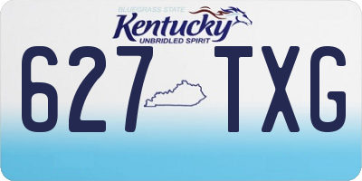 KY license plate 627TXG
