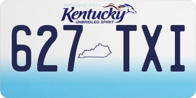 KY license plate 627TXI