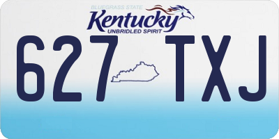 KY license plate 627TXJ