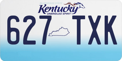 KY license plate 627TXK
