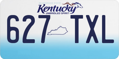 KY license plate 627TXL