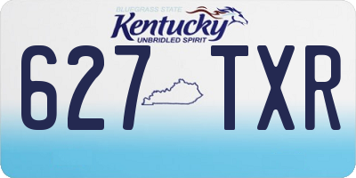 KY license plate 627TXR