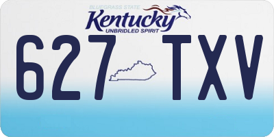KY license plate 627TXV