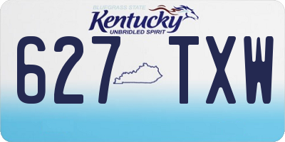 KY license plate 627TXW