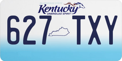 KY license plate 627TXY