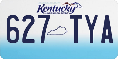 KY license plate 627TYA