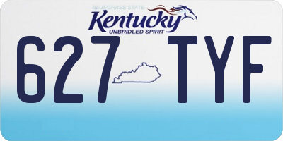 KY license plate 627TYF