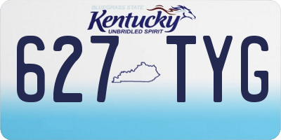 KY license plate 627TYG