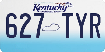 KY license plate 627TYR