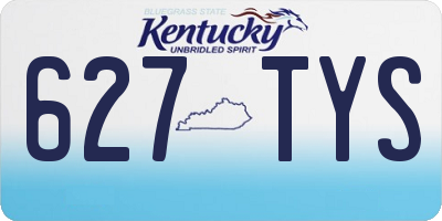 KY license plate 627TYS