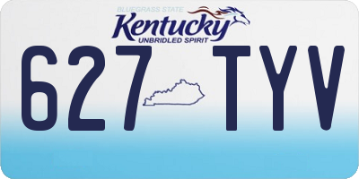 KY license plate 627TYV