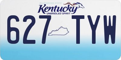 KY license plate 627TYW