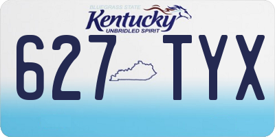 KY license plate 627TYX
