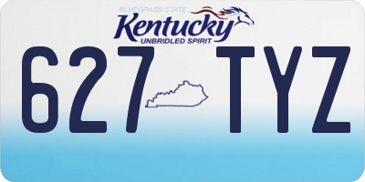 KY license plate 627TYZ