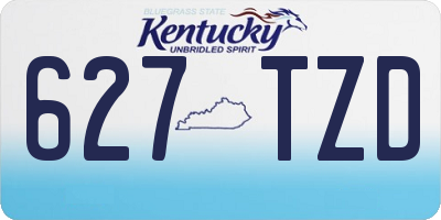 KY license plate 627TZD