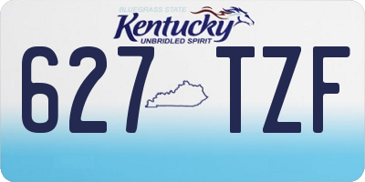 KY license plate 627TZF