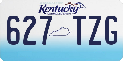 KY license plate 627TZG