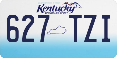 KY license plate 627TZI
