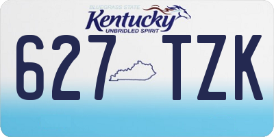 KY license plate 627TZK