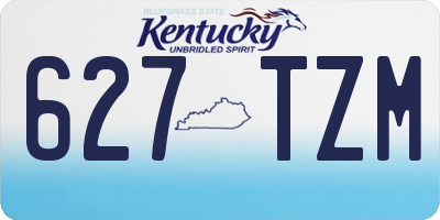 KY license plate 627TZM