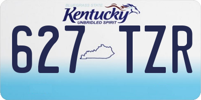 KY license plate 627TZR